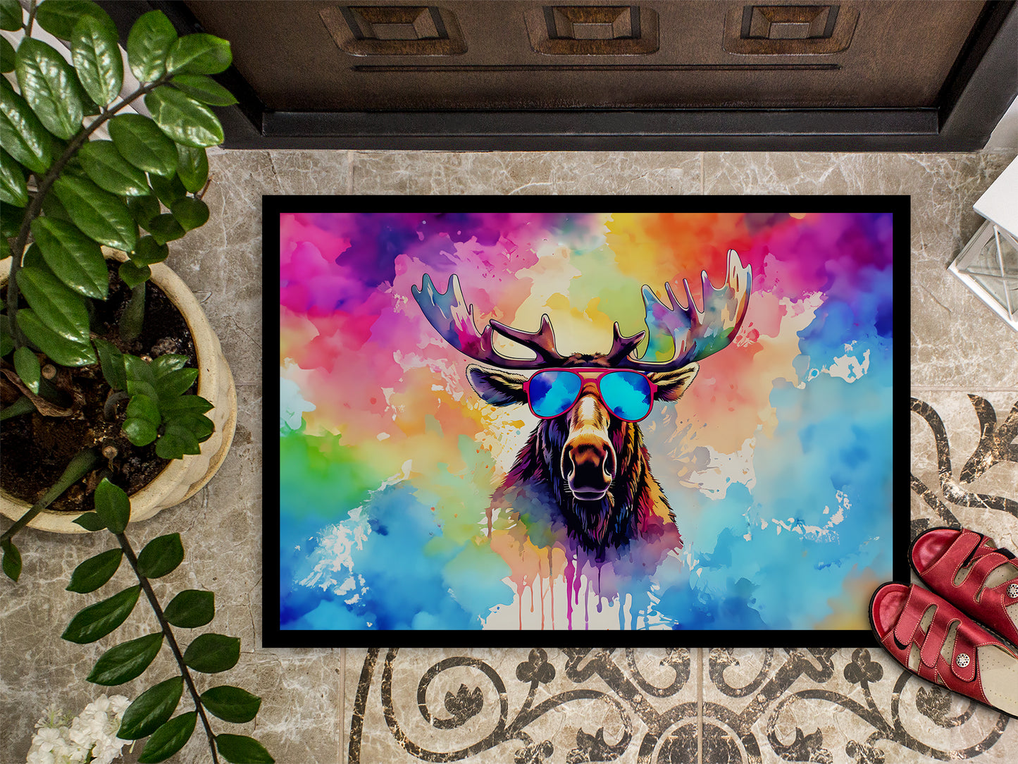 Hippie Animal Moose Doormat