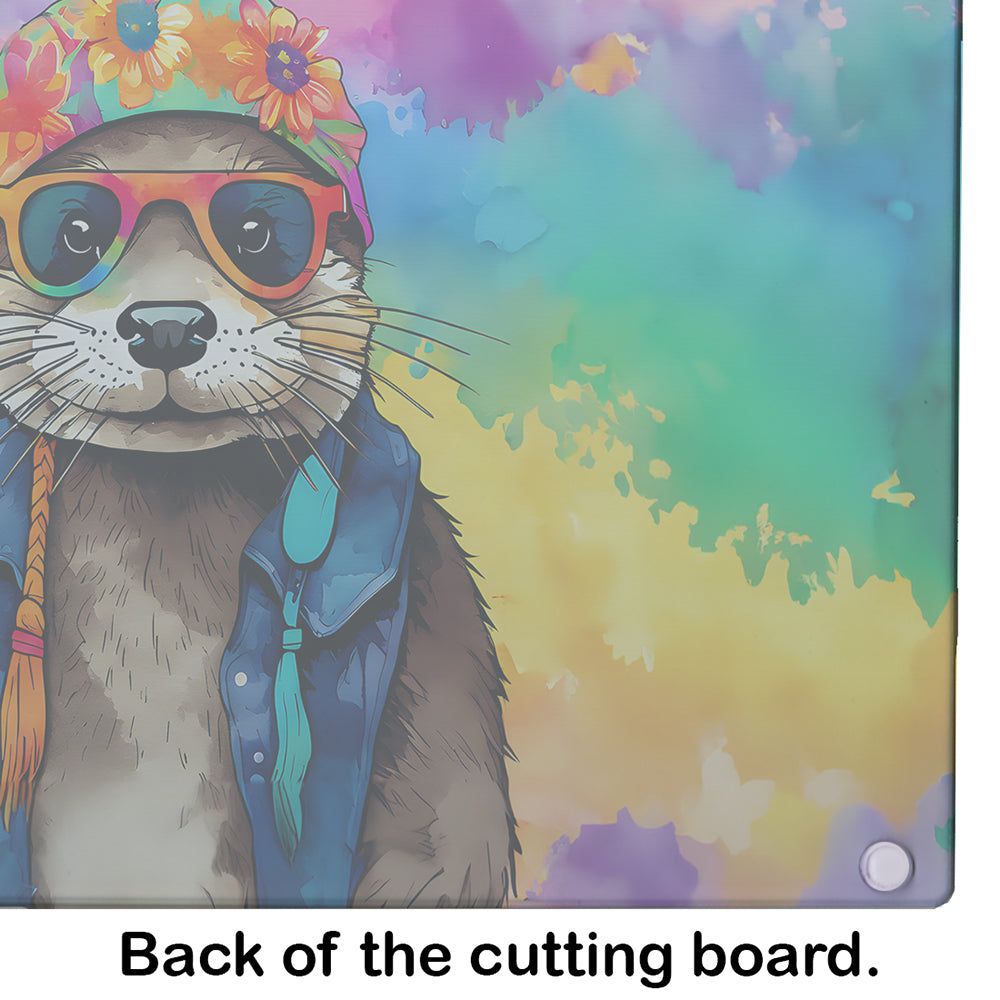 Hippie Animal Otter Glass Cutting Board