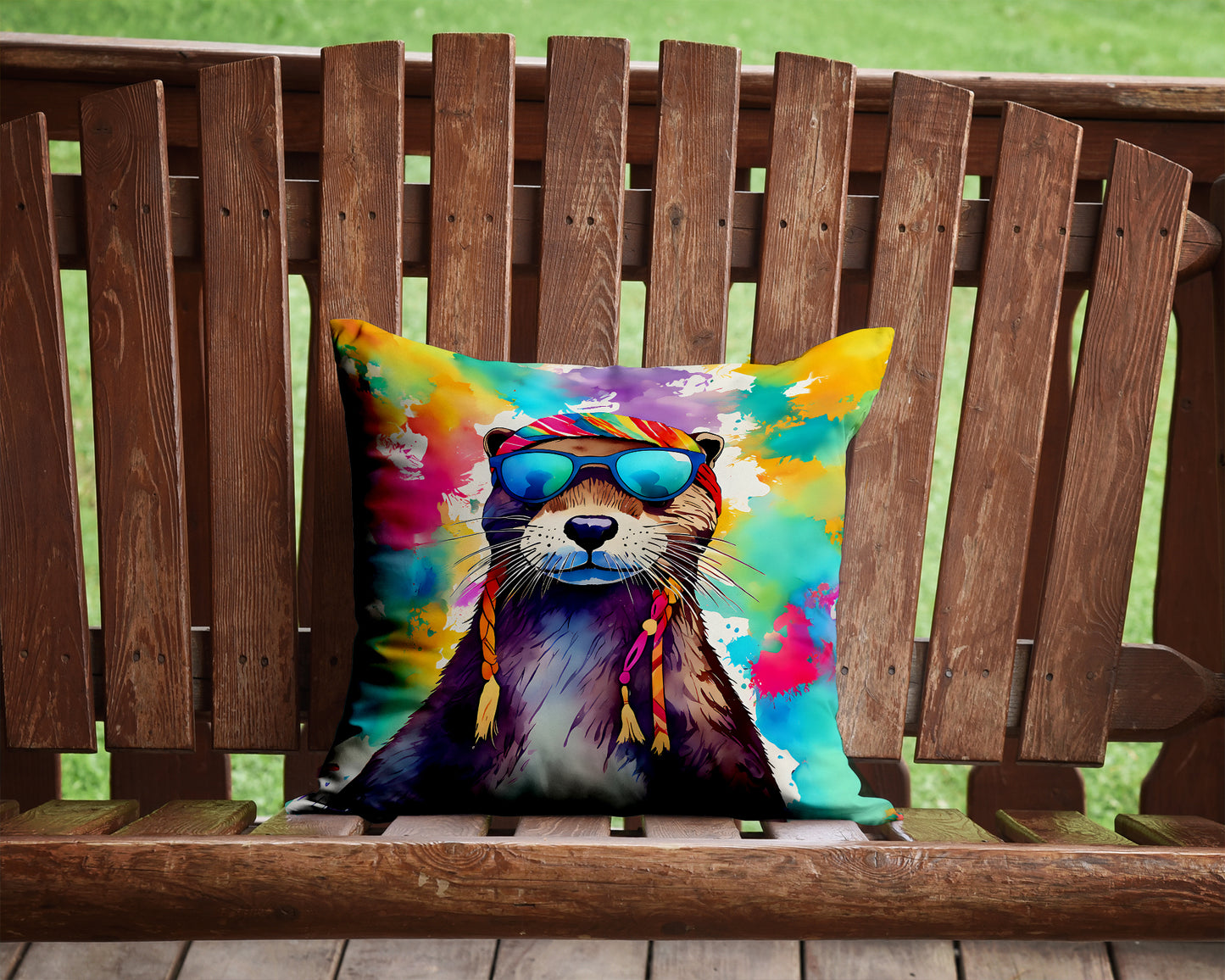 Hippie Animal Otter Throw Pillow