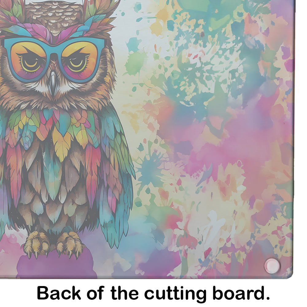 Hippie Animal Owl Glass Cutting Board