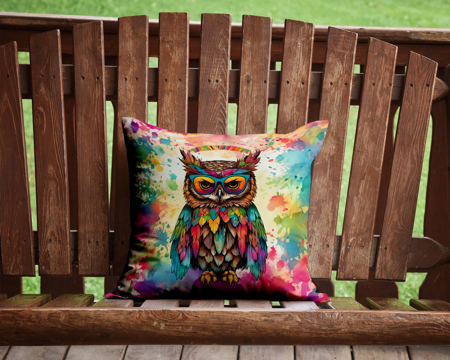 Hippie Animal Owl Throw Pillow