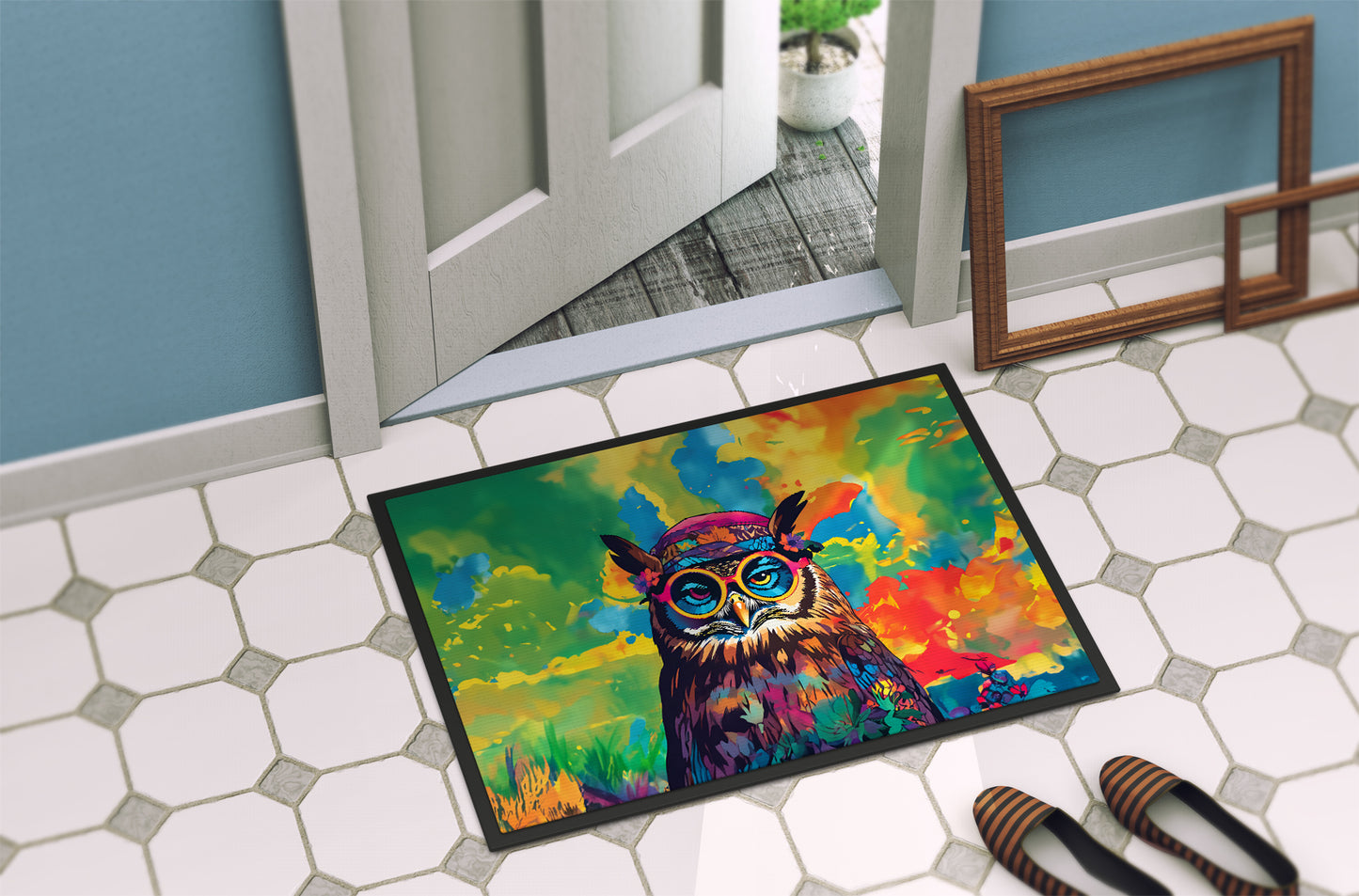 Hippie Animal Owl Doormat