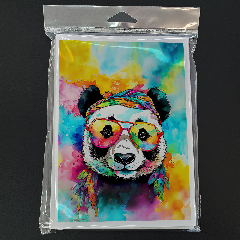 Hippie Animal Panda Greeting Cards Pack of 8