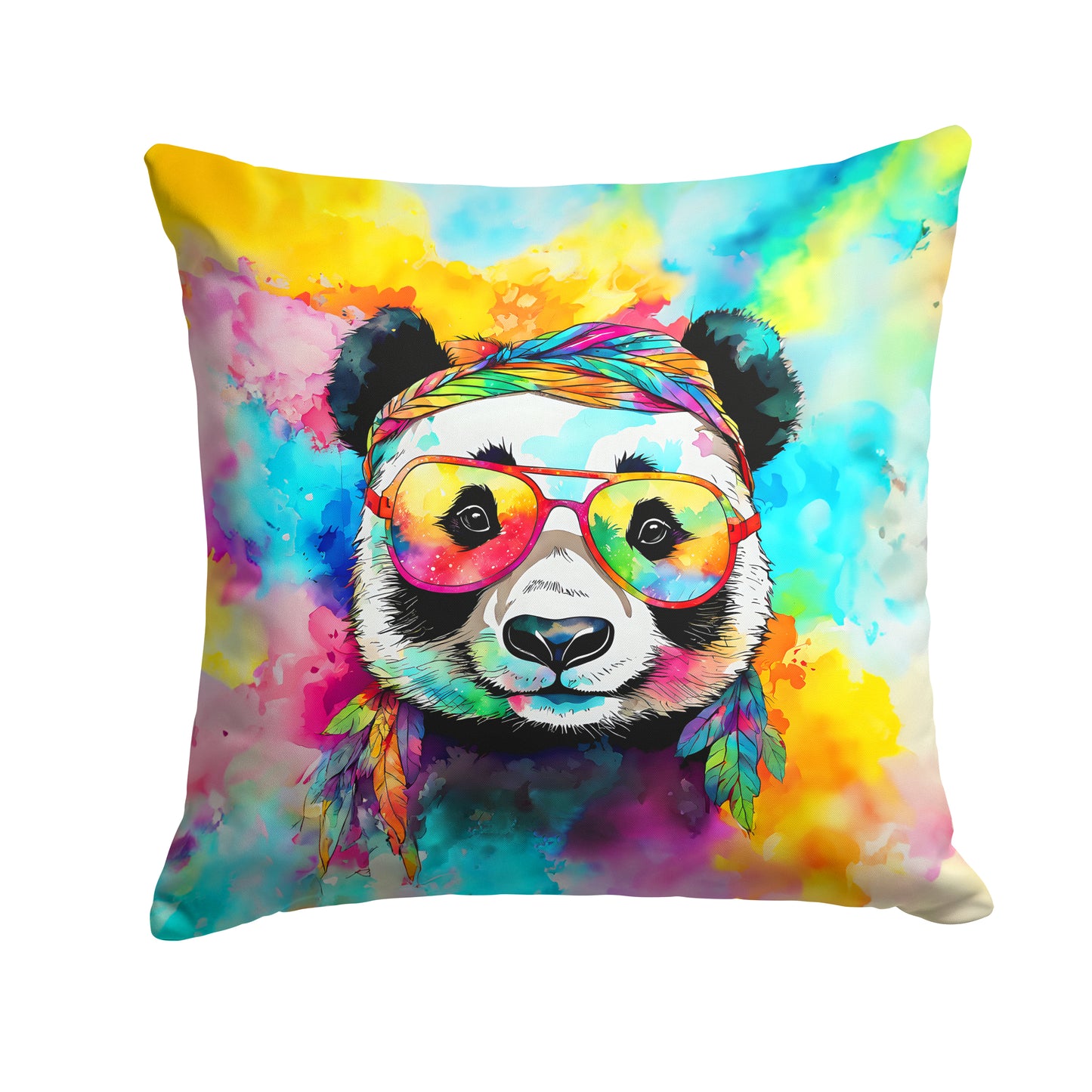 Buy this Hippie Animal Panda Throw Pillow