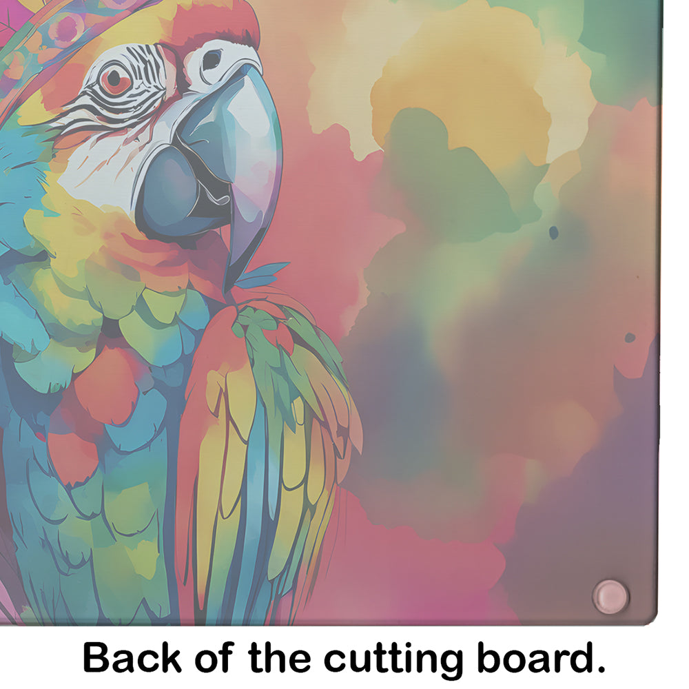 Hippie Animal Parrot Glass Cutting Board