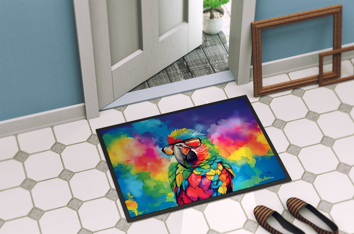 Hippie Animal Parrot Doormat