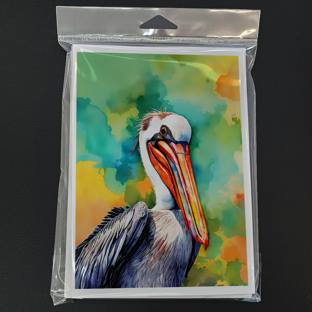 Hippie Animal Pelican Greeting Cards Pack of 8