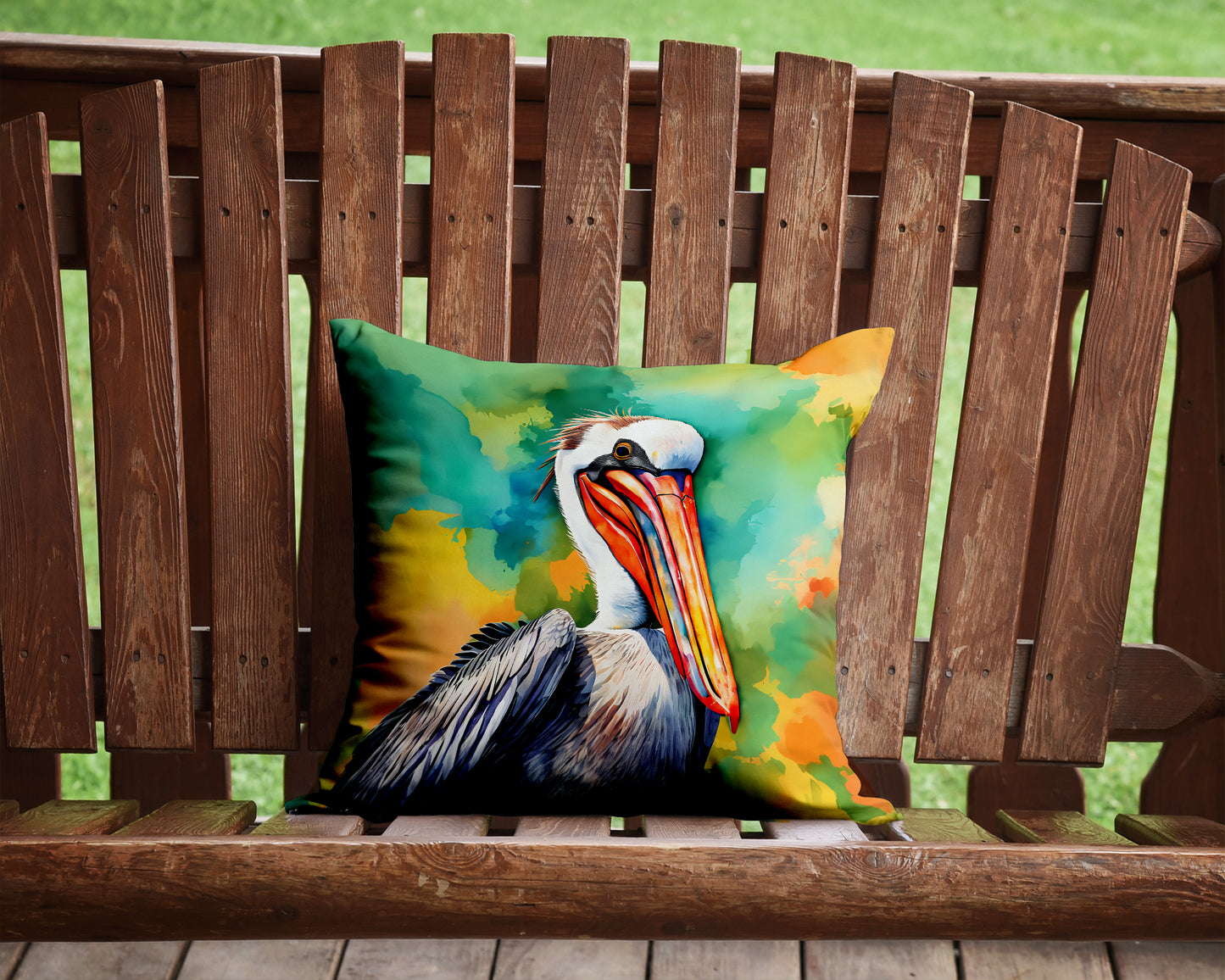 Hippie Animal Pelican Throw Pillow