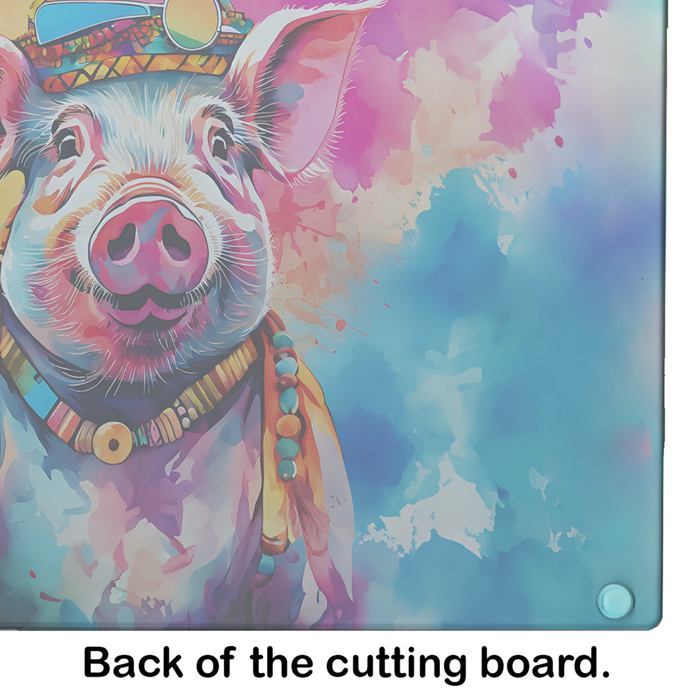 Hippie Animal Pig Glass Cutting Board