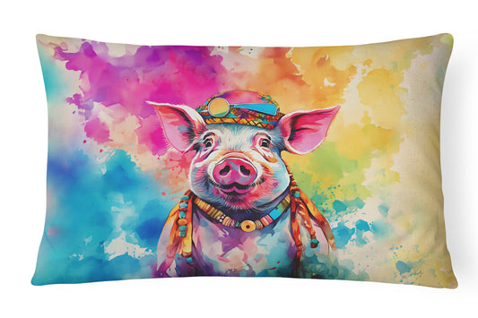 Buy this Hippie Animal Pig Throw Pillow