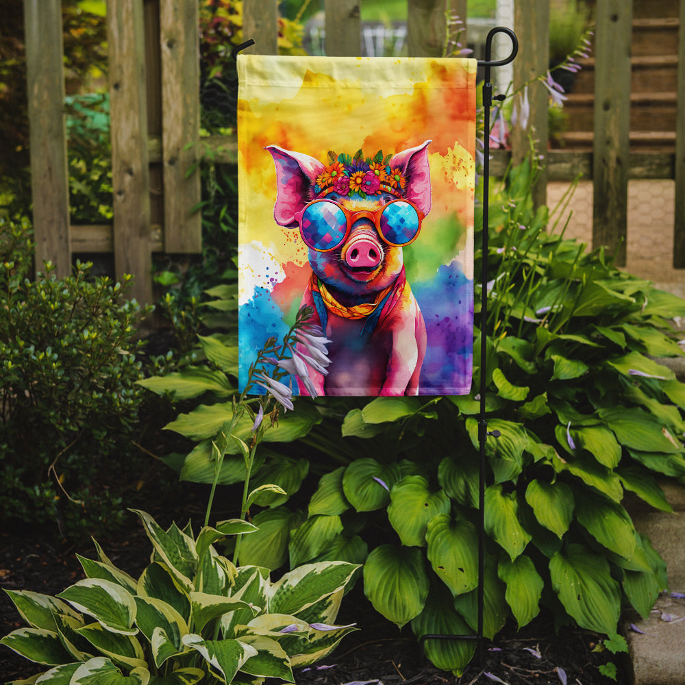 Hippie Animal Pig Garden Flag