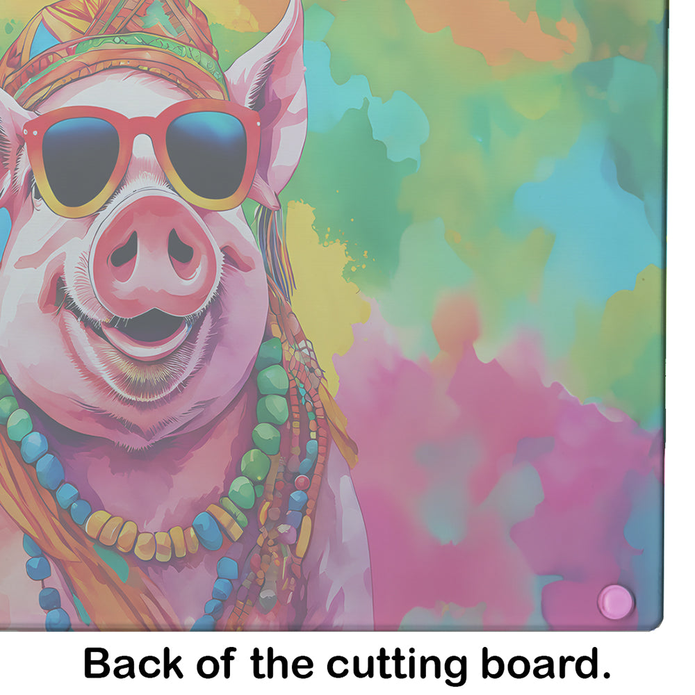 Hippie Animal Pig Glass Cutting Board