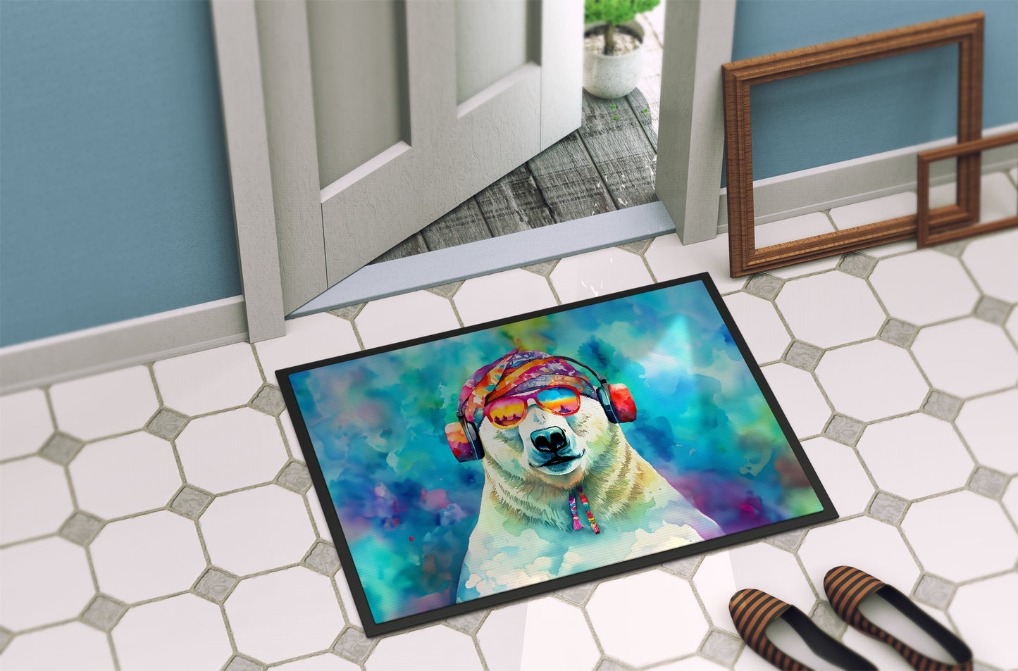 Hippie Animal Polar Bear Doormat