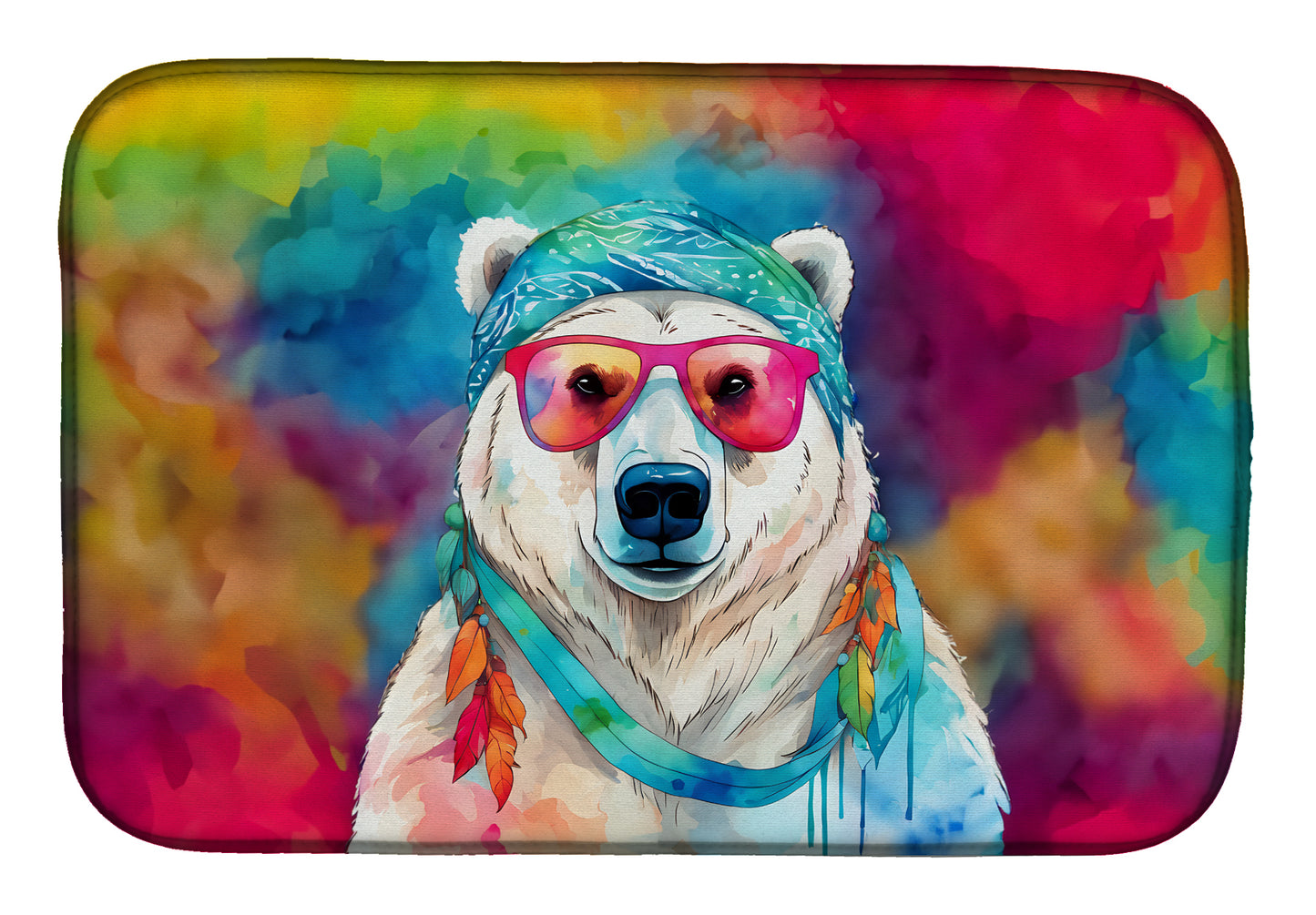 Buy this Hippie Animal Polar Bear Dish Drying Mat