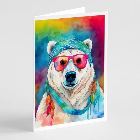 Buy this Hippie Animal Polar Bear Greeting Cards Pack of 8