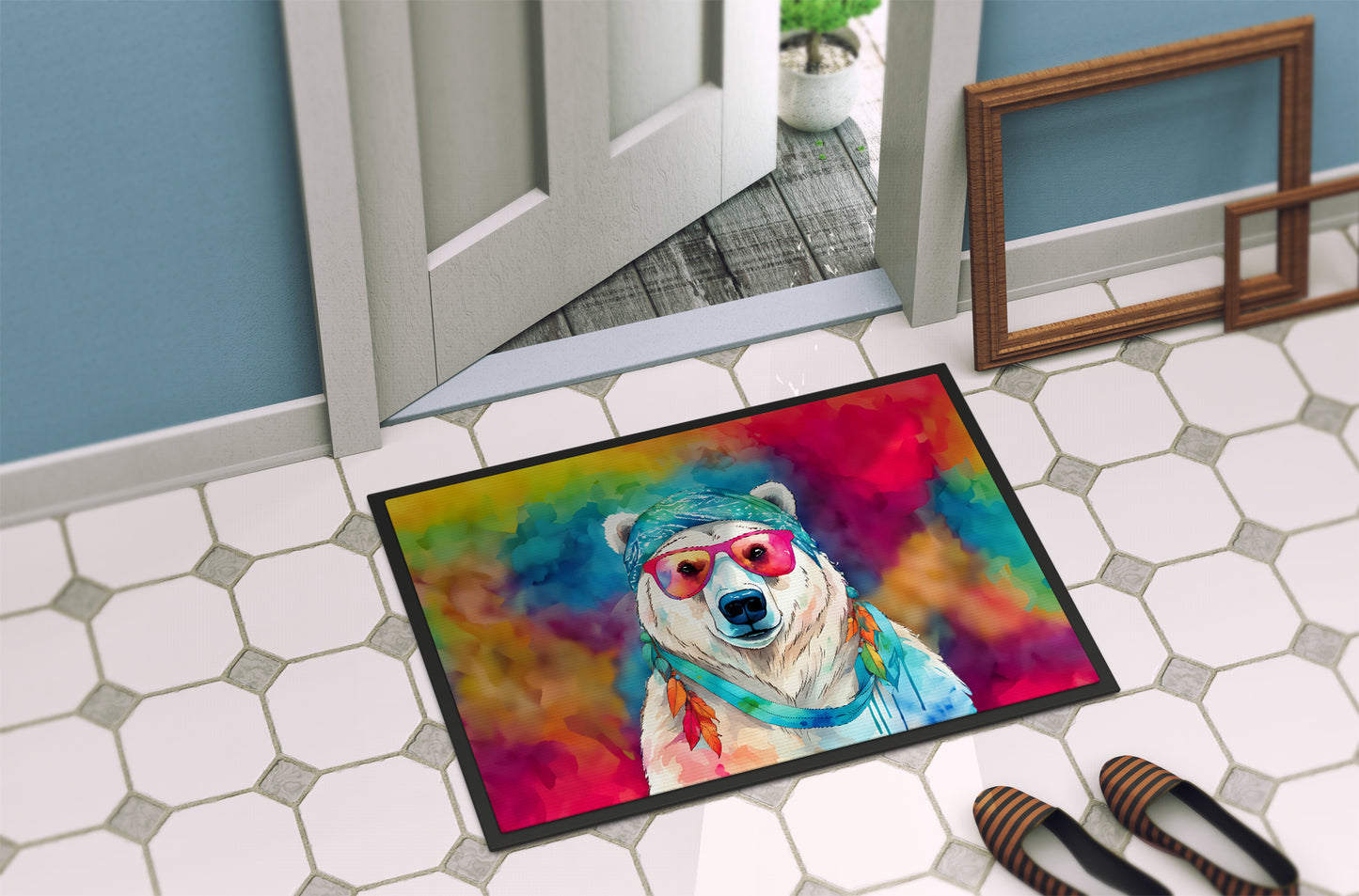 Hippie Animal Polar Bear Doormat