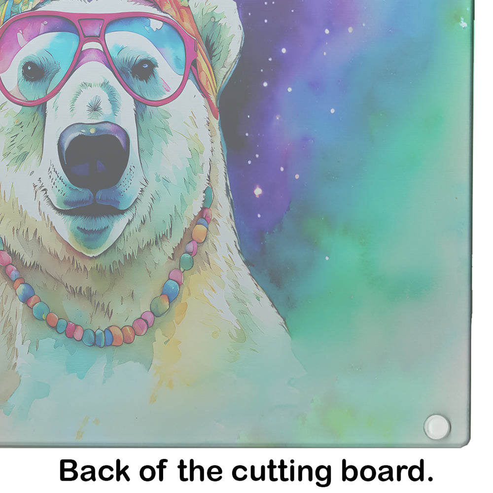 Hippie Animal Polar Bear Glass Cutting Board