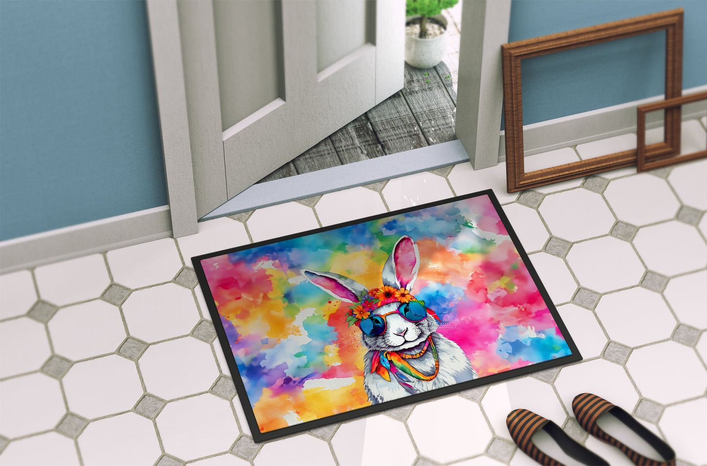 Hippie Animal Rabbit Doormat