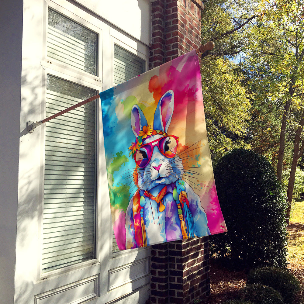 Hippie Animal Rabbit House Flag