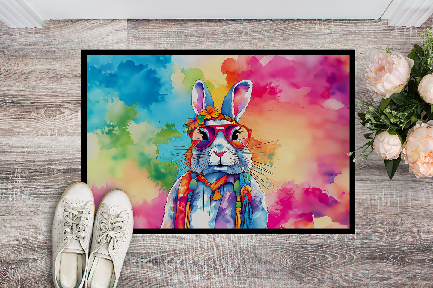 Hippie Animal Rabbit Doormat