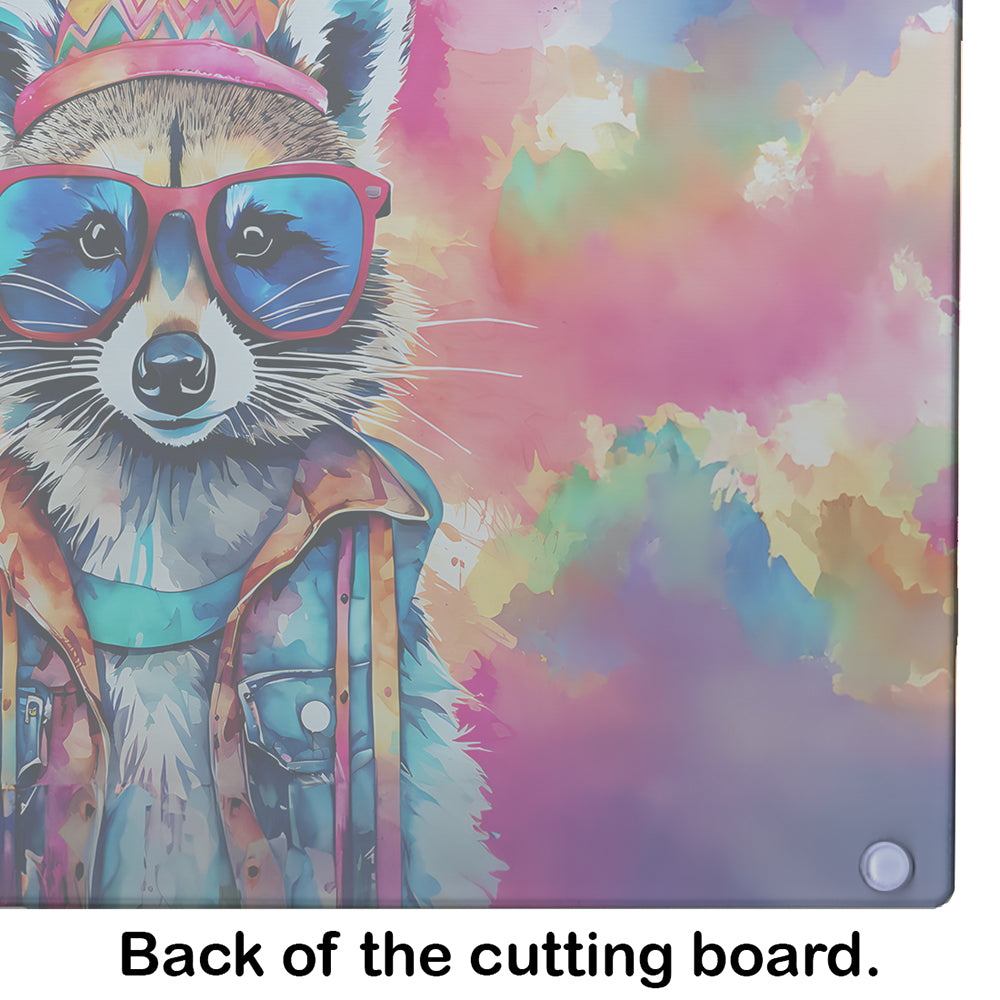 Hippie Animal Raccoon Glass Cutting Board