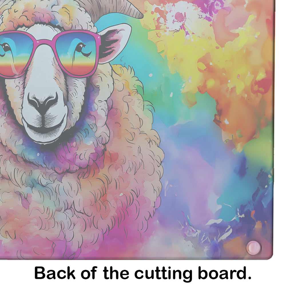 Hippie Animal Sheep Glass Cutting Board