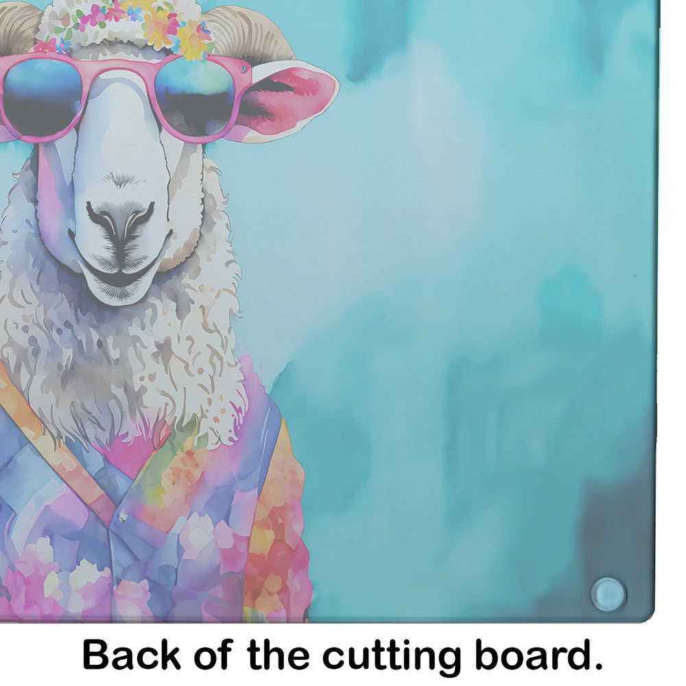 Hippie Animal Sheep Glass Cutting Board