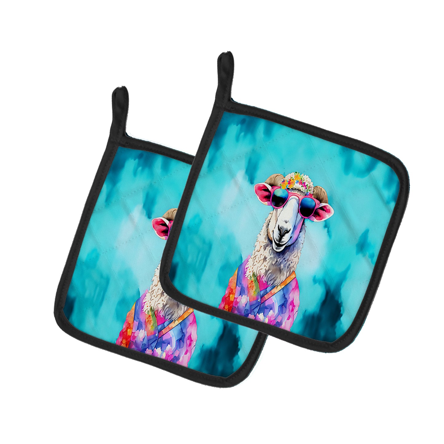 Buy this Hippie Animal Sheep Pair of Pot Holders