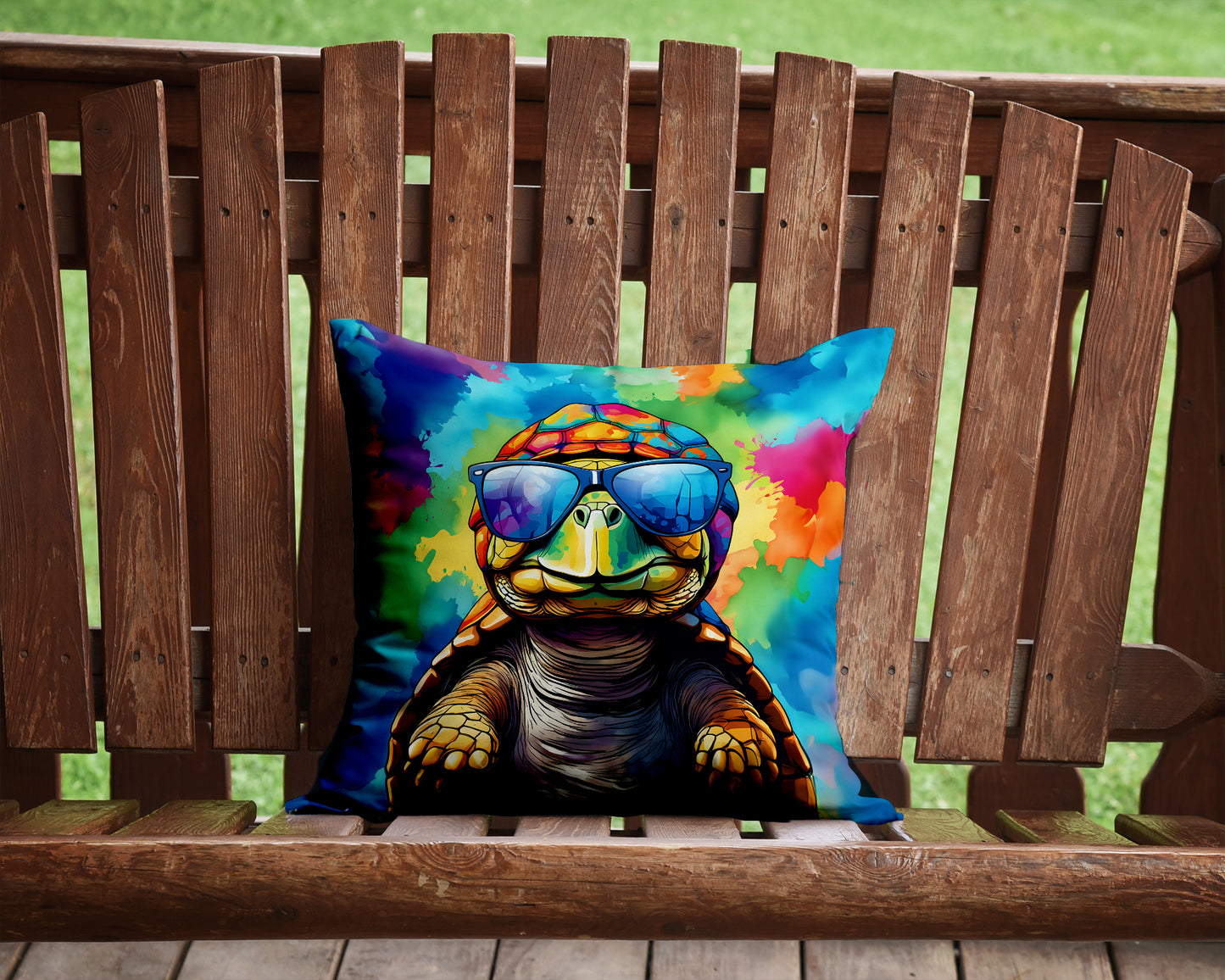 Hippie Animal Tortoise Turtle Throw Pillow