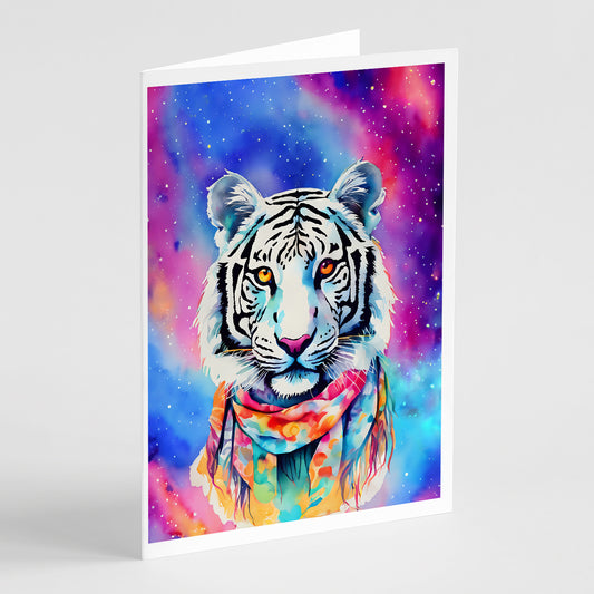 Buy this Hippie Animal White Tiger Greeting Cards Pack of 8