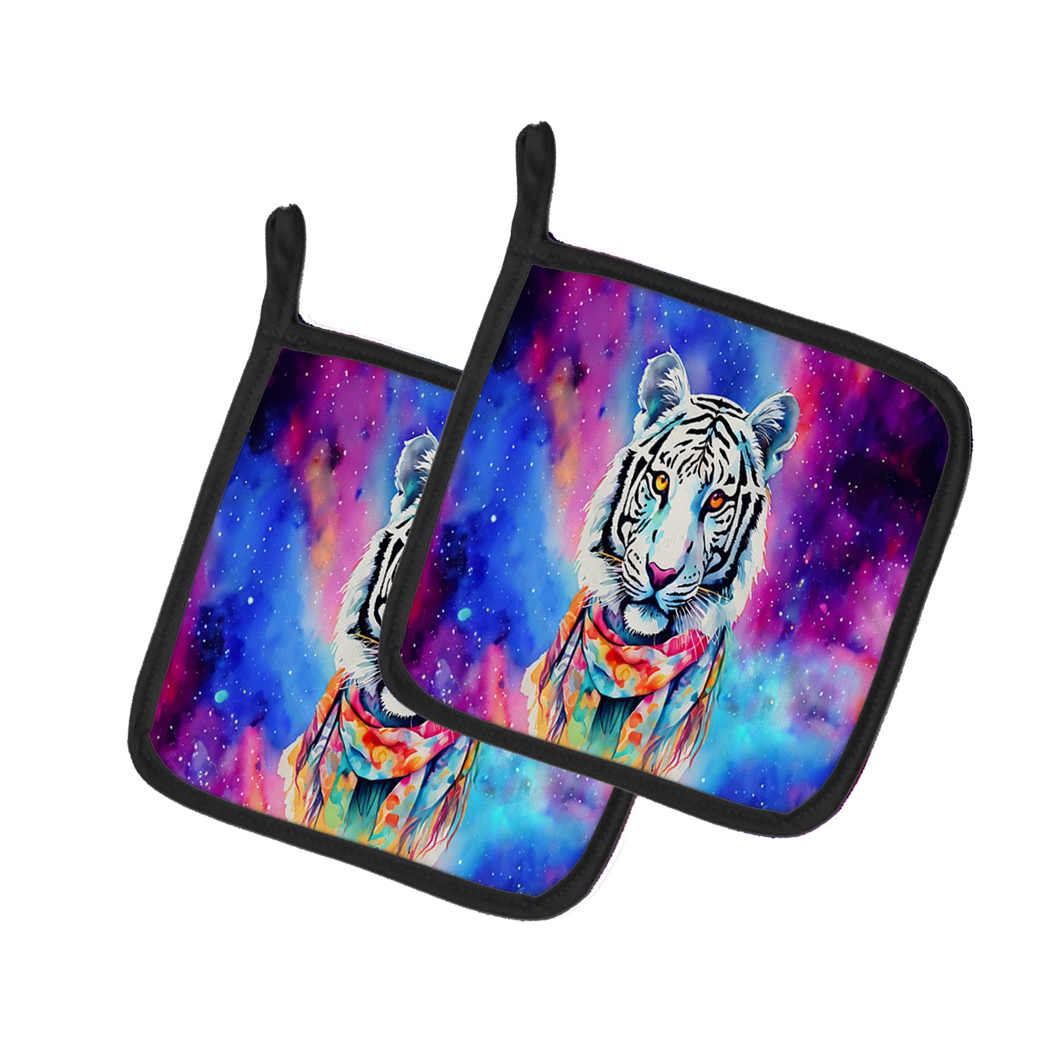 Buy this Hippie Animal White Tiger Pair of Pot Holders