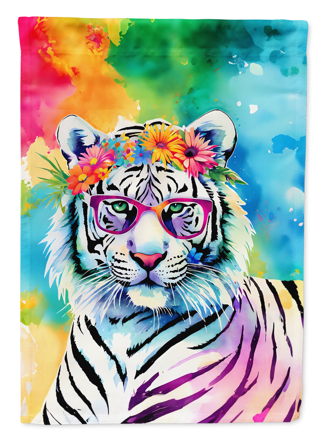 Buy this Hippie Animal White Tiger House Flag