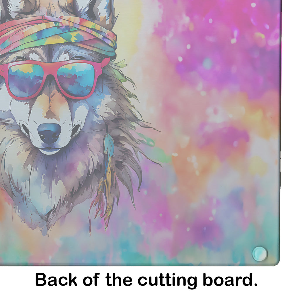 Hippie Animal Wolf Glass Cutting Board