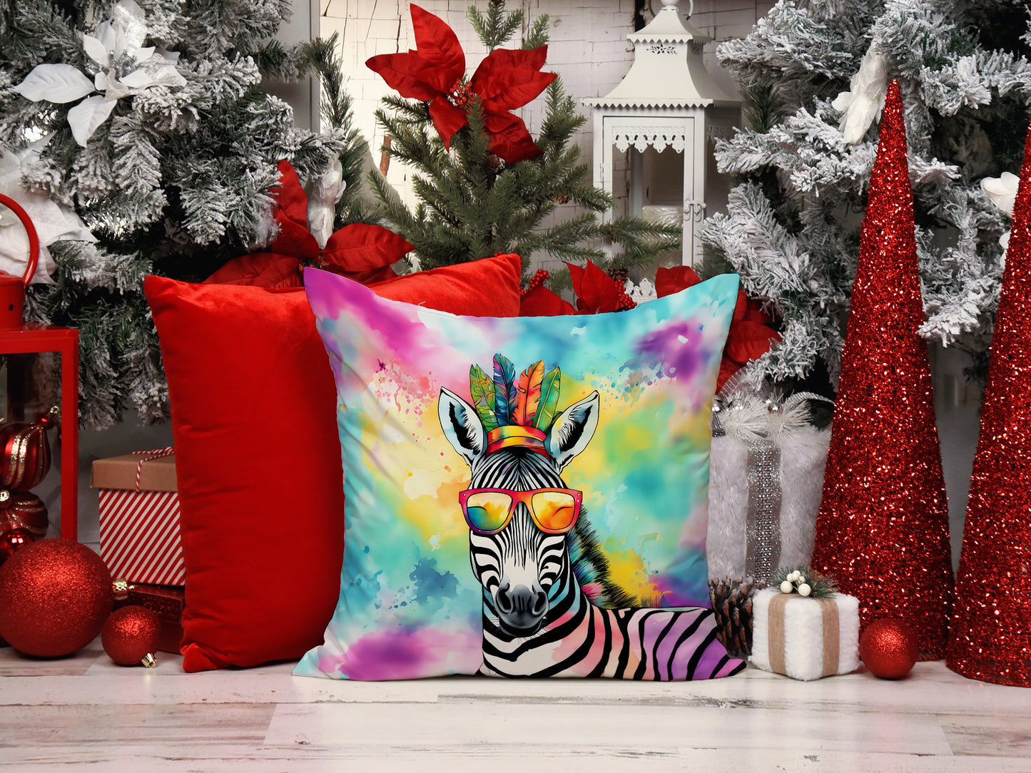 Hippie Animal Zebra Throw Pillow