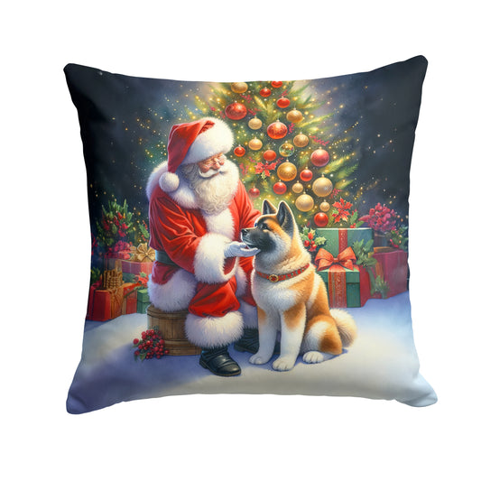 Buy this Akita and Santa Claus Throw Pillow