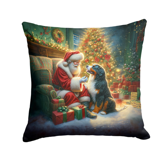 Buy this Bernese Mountain Dog and Santa Claus Throw Pillow