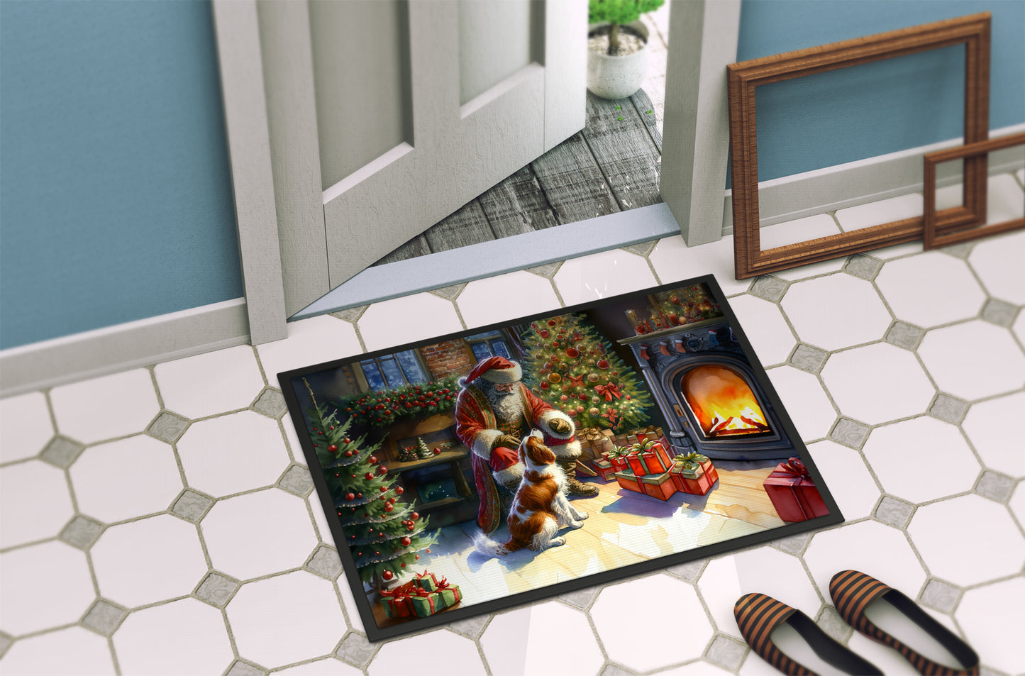 Brittany and Santa Claus Doormat