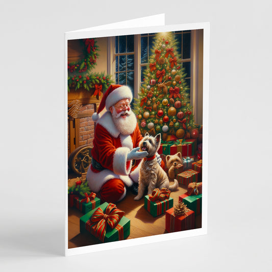 Buy this Cairn Terrier and Santa Claus Greeting Cards Pack of 8