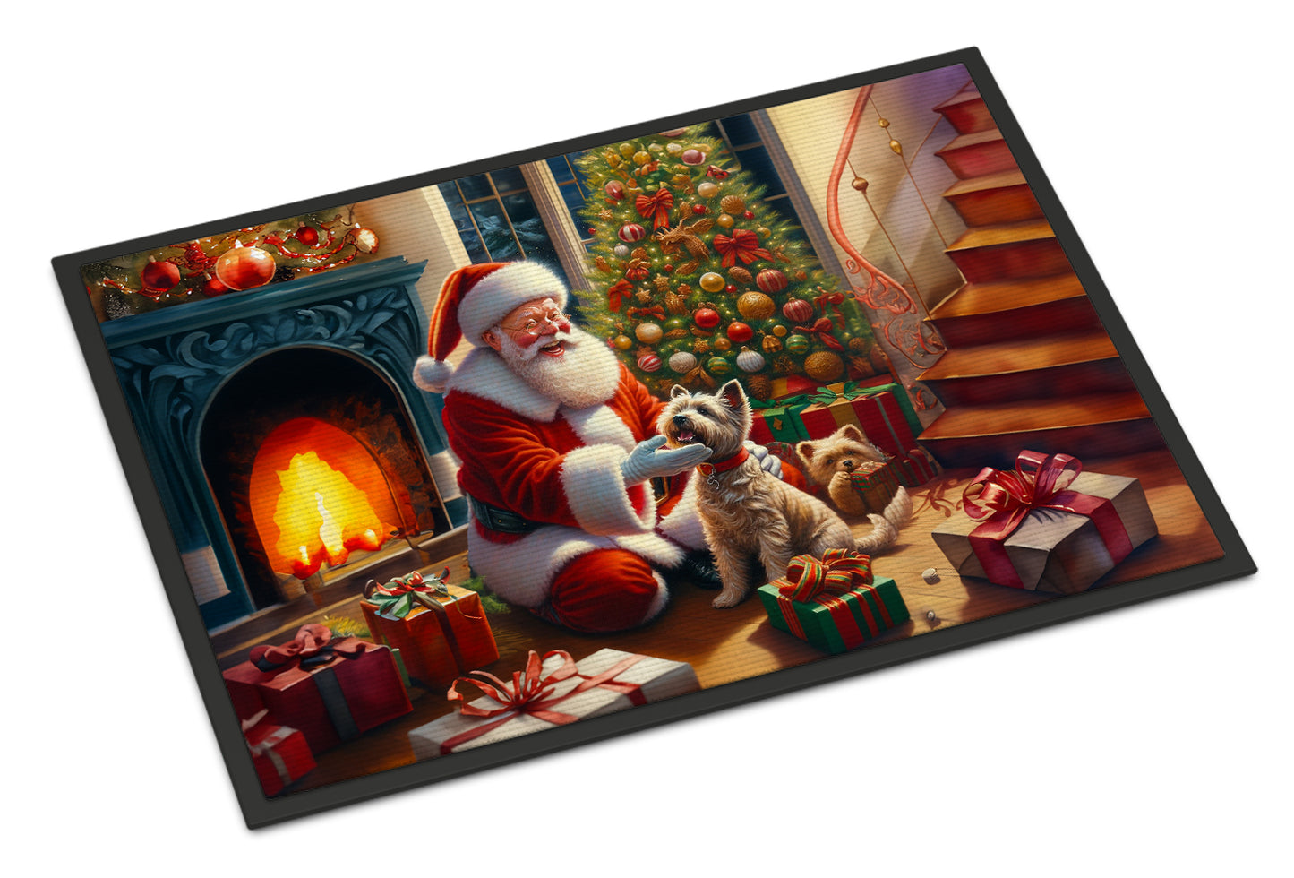 Buy this Cairn Terrier and Santa Claus Doormat