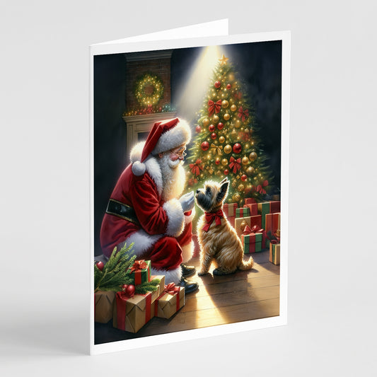 Buy this Cairn Terrier and Santa Claus Greeting Cards Pack of 8