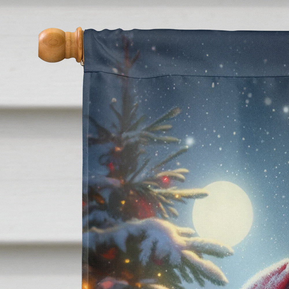 Chesapeake Bay Retriever and Santa Claus House Flag