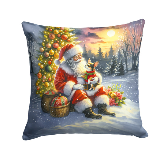 Buy this Chihuahua and Santa Claus Throw Pillow