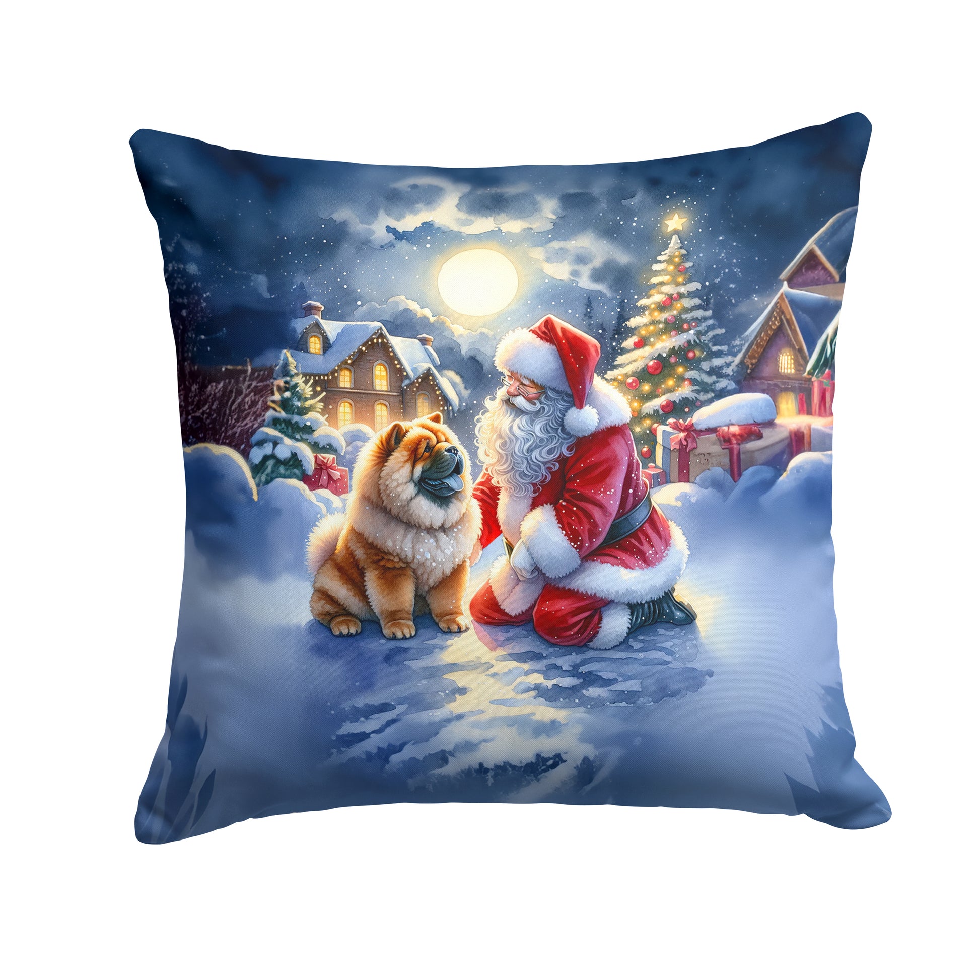 Buy this Chow Chow and Santa Claus Throw Pillow