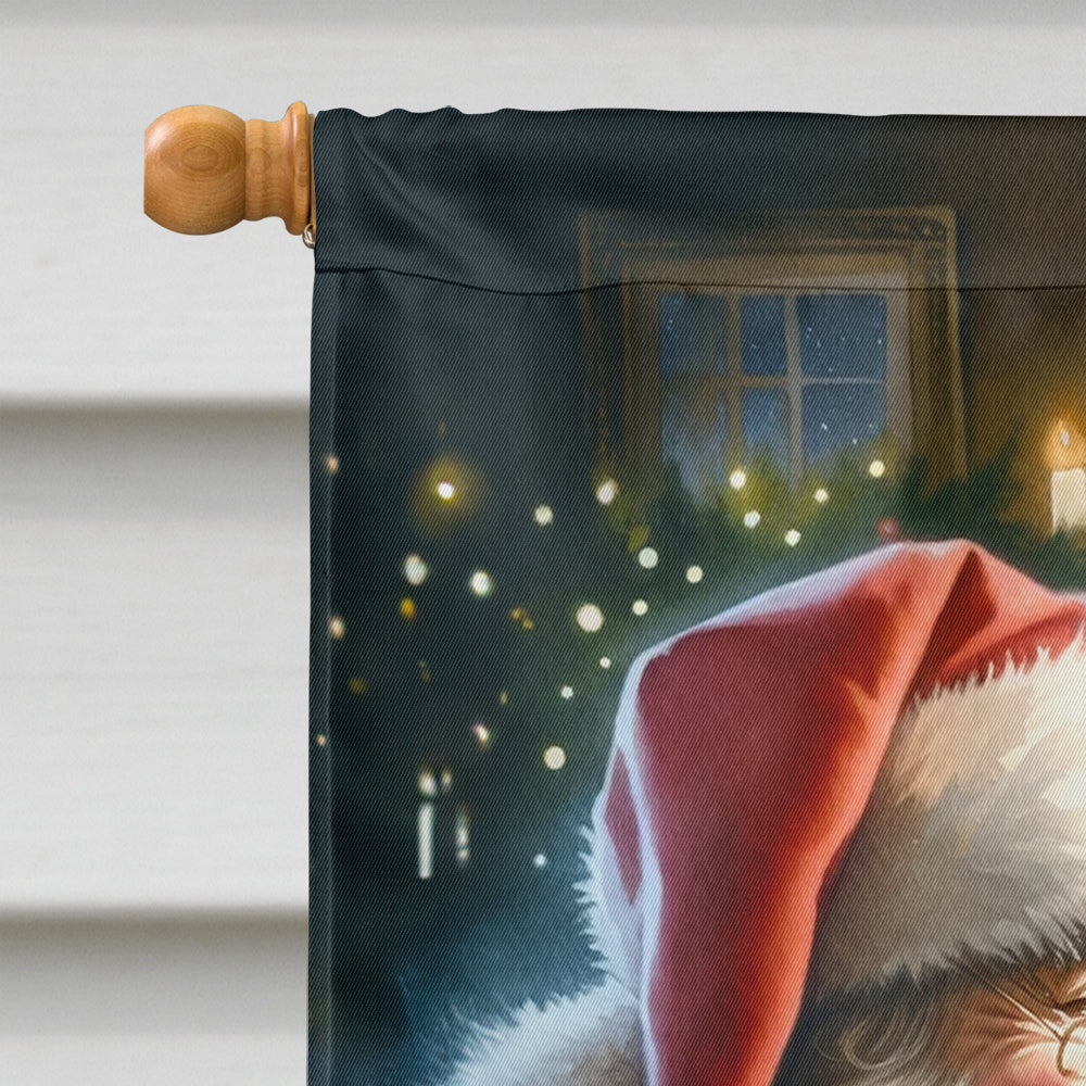 Dachshund and Santa Claus House Flag