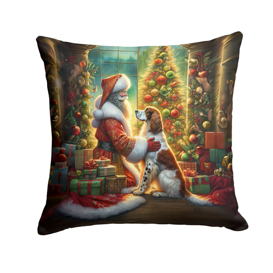 Buy this English Setter and Santa Claus Throw Pillow