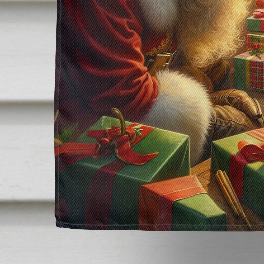 English Springer Spaniel and Santa Claus House Flag