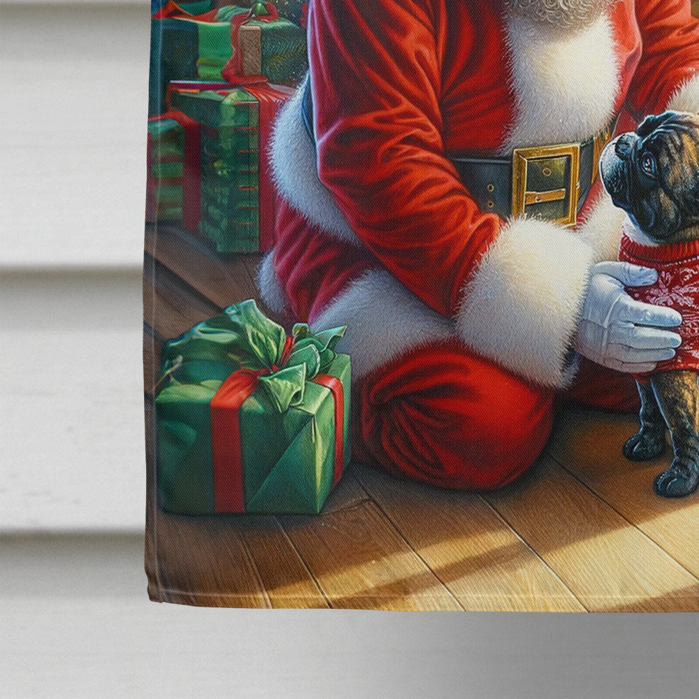 French Bulldog and Santa Claus House Flag