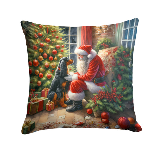 Buy this Gordon Setter and Santa Claus Throw Pillow