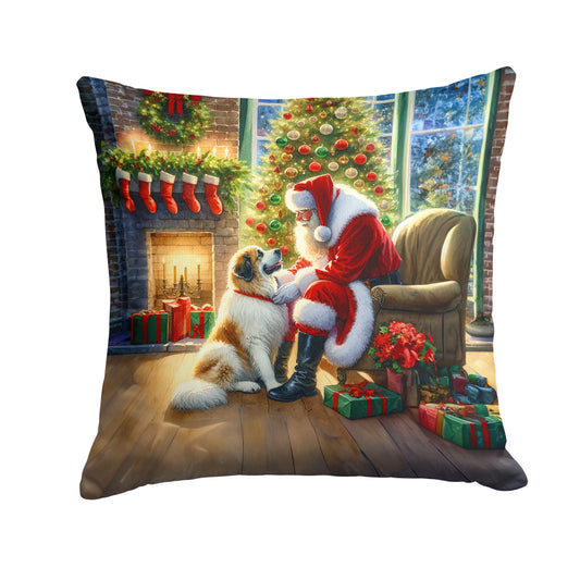 Buy this Great Pyrenees and Santa Claus Throw Pillow