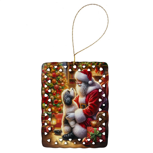 Buy this Havanese and Santa Claus Porcelain Ornament